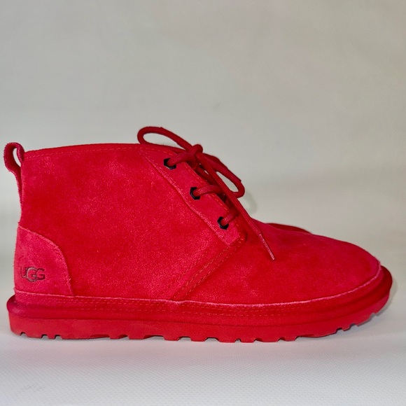 UGG Neumel II Boot Samba Red Suede Leather Ankle Booties USA 9 women’s 42 - Picture 2 of 11
